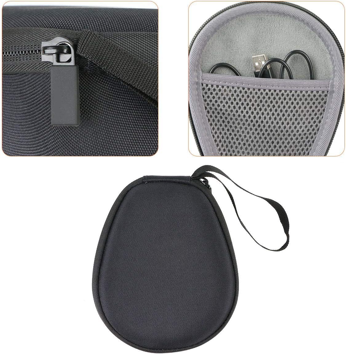 co2CREA Hard Case for SHOKZ New OpenRun Pro 2/1, OpenRun, OpenMove, OpenSwim Pro, OpenSwim, Compatible with All SHOKZ Open-Ear Bone Conduction Sport Headphones, Black Case + Inner Grey - Image 4