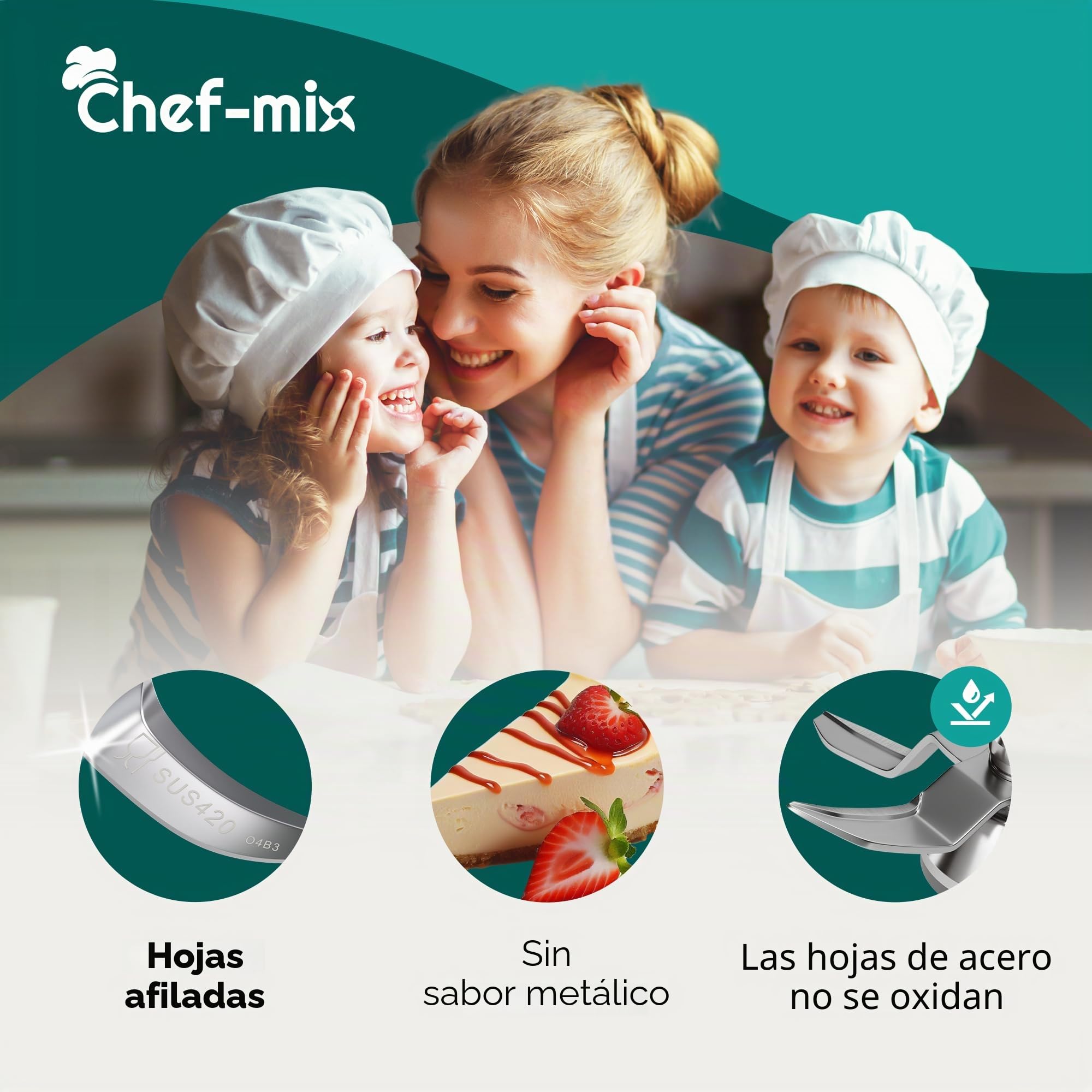 Alternativo Cuchilla mezcladora compatible con Thеrmomix TM21 | Cuchilla cuchilla de repuesto accesorios, de acero inoxidable, con junta, ultraafilada, para robot de cocina
