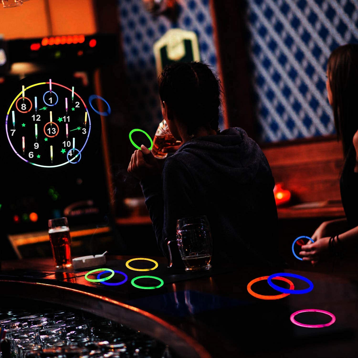 Buy Unbrands LLKMDSS 12.5 Inch Glowing in The Dark Ring Toss Game