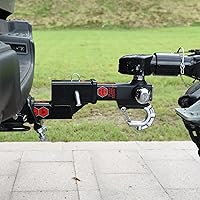 Vista 4 de TOPTOW - Enganche de remolque de tres bolas con gancho de arrastre cromado, bolas de enganche, se adapta a receptor de 2 pulgadas