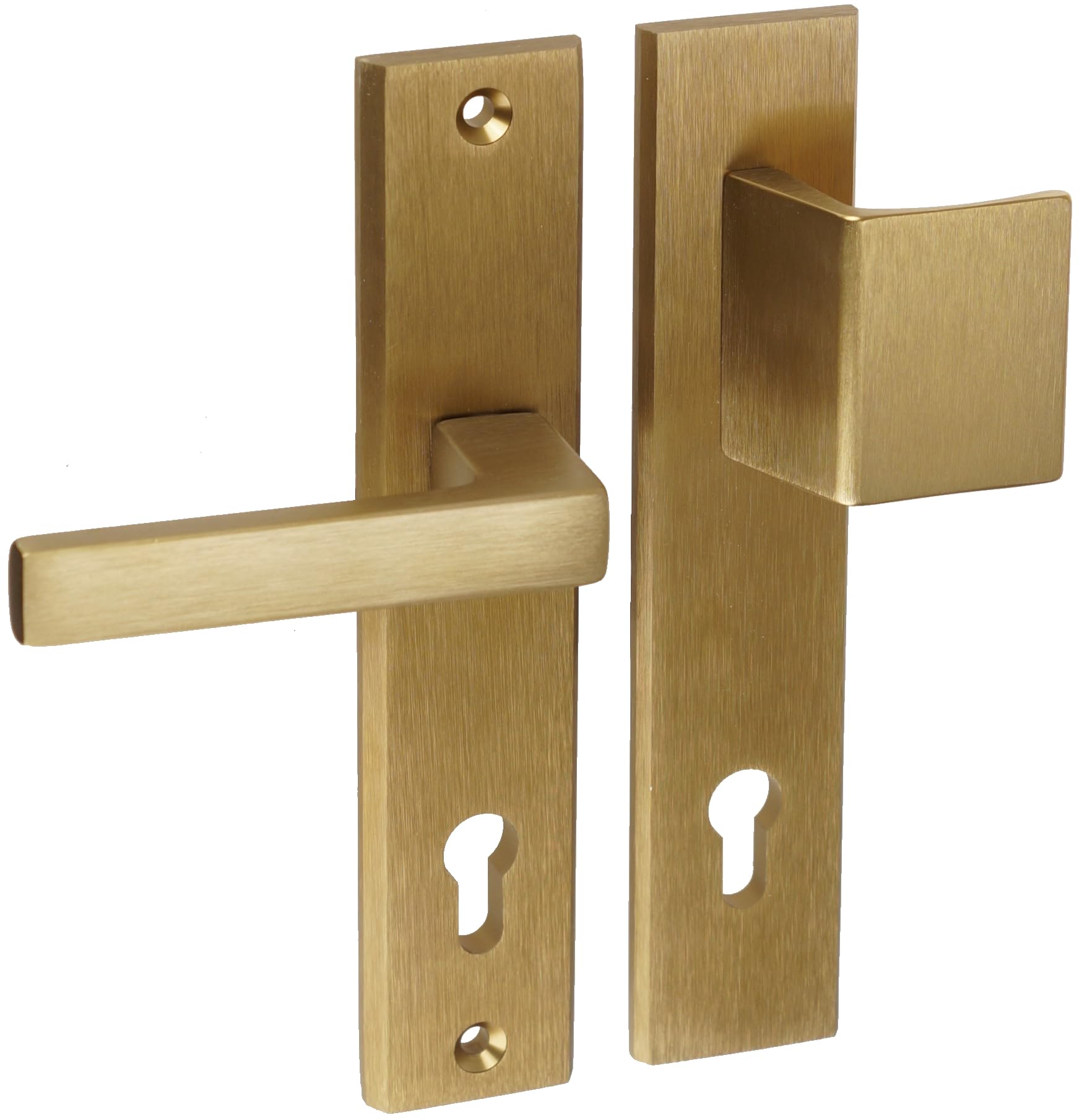 Poignées de Porte Patinées 72mm Vis Invisibles Entrée | Kit complet, ergonomique, universel droite et gauche, design moderne