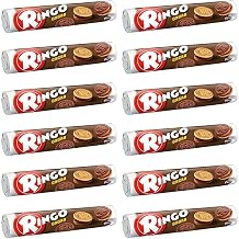 12x Pavesi Ringo Italian Cacao & Vanilla Cream Biscuits Cookies 165g Snack!