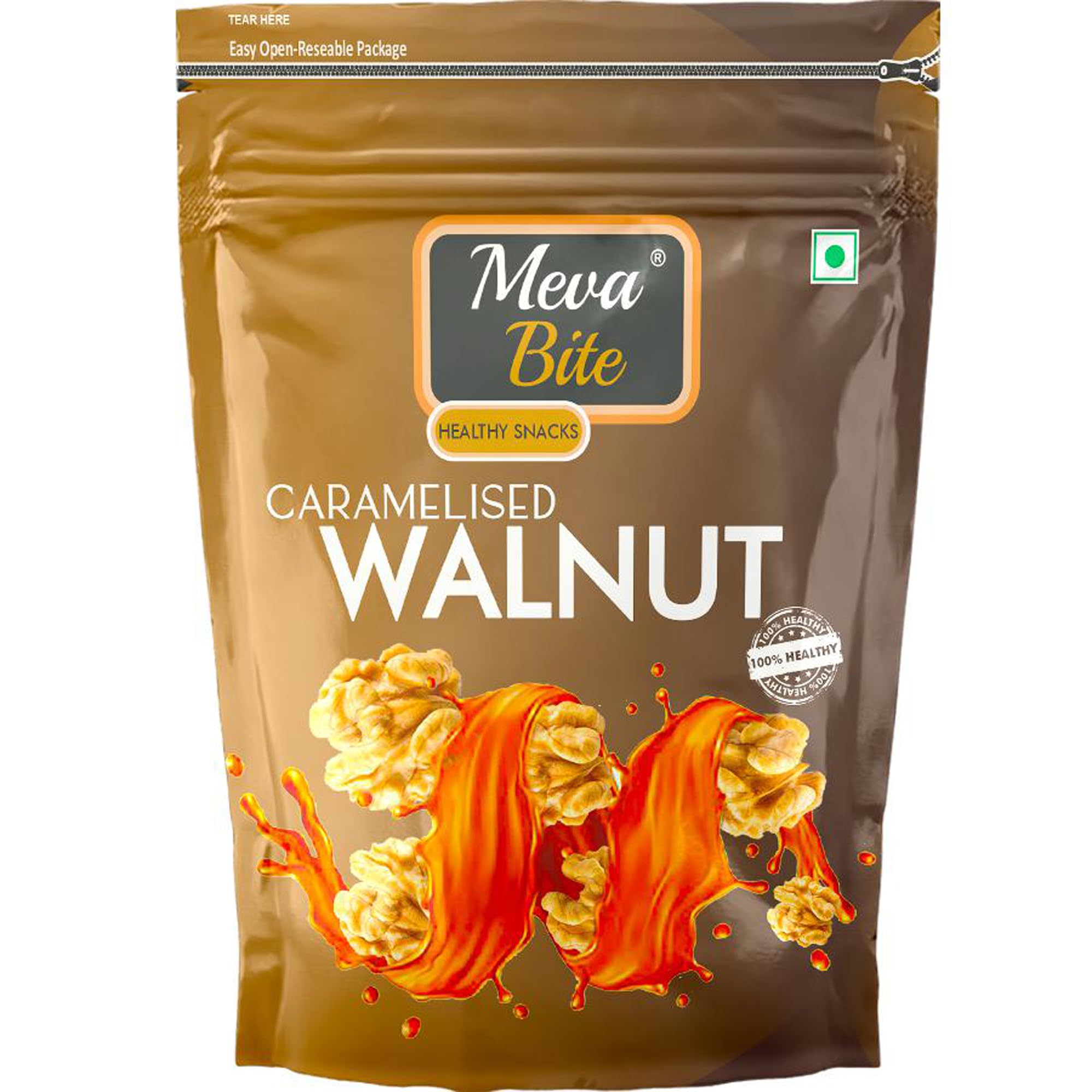 MevaBite Jaggery Coated Walnut Kernels | Caramelized Walnut Kernels | Healthy & Tasty Snacks or Munching | Rich in Protein & Omega-3S (200 Grams) Zipper Pack (B0CBRZ38BJ) Amazon Price History, Amazon Price Tracker