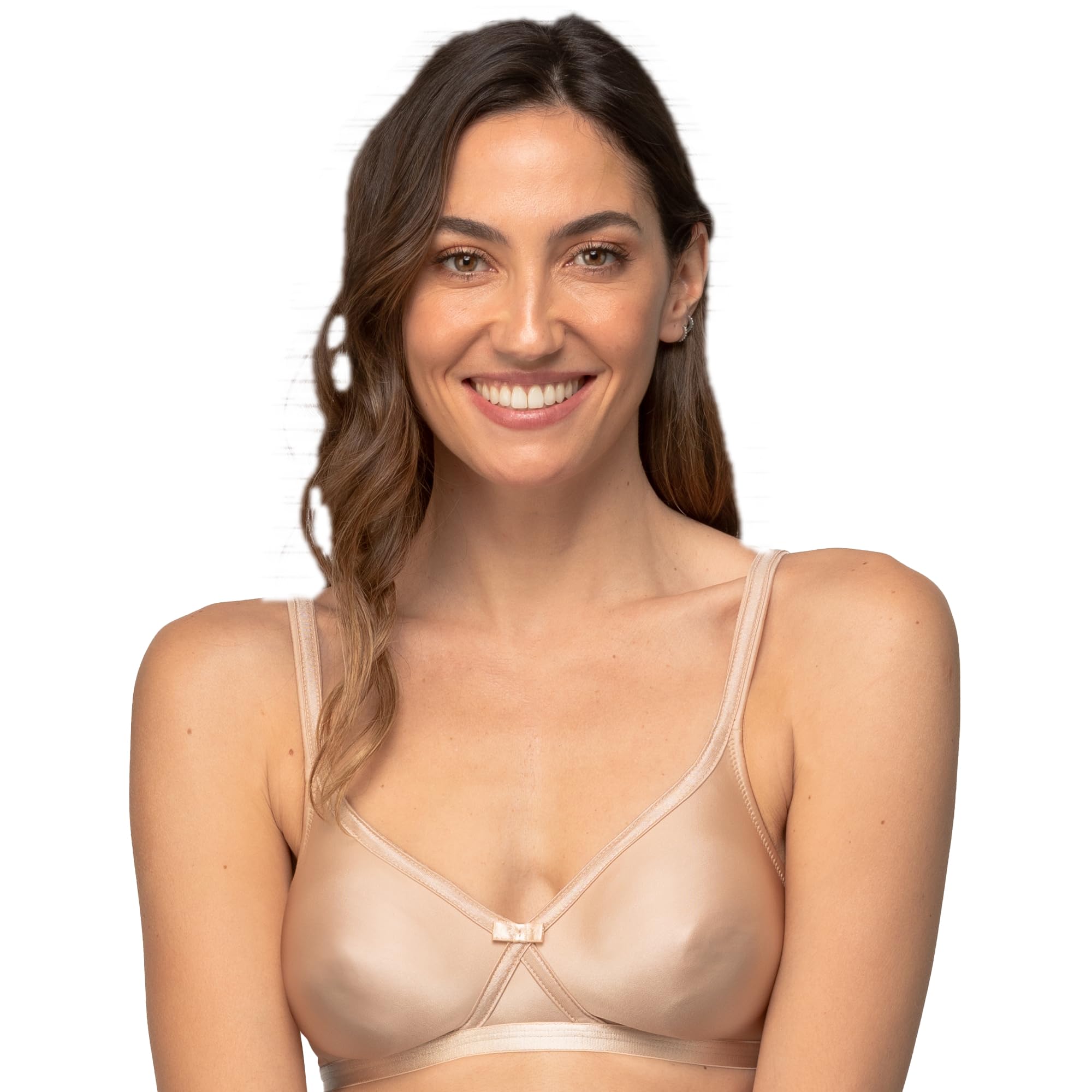 Playtex Reggiseno Senza Stecche Satin Micro Support Donna x1, Skin, 34/3D