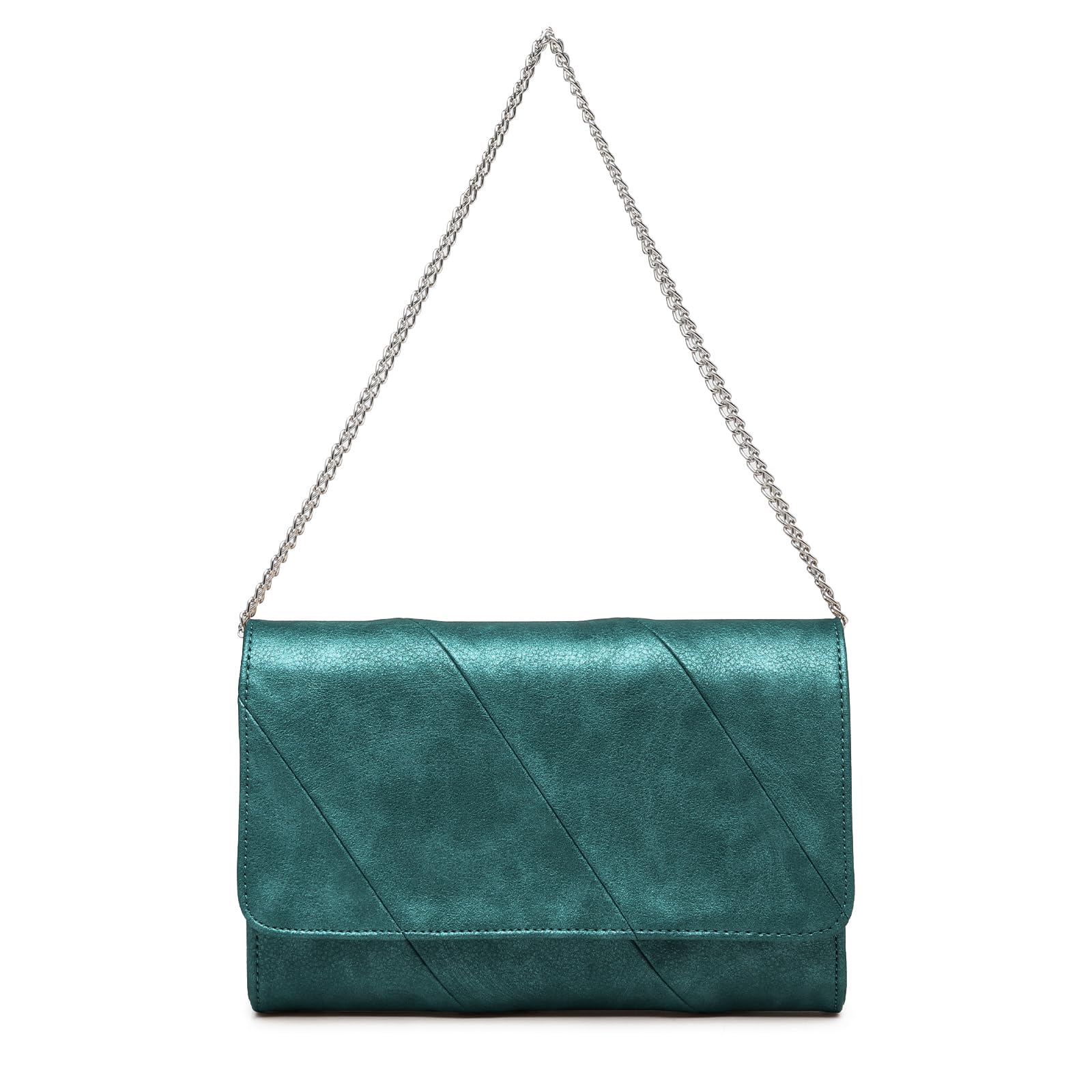 Miss Lulu Women's Wedding Clutch for Prom, Travel Shoulder Crossbody Bag –Elegant Evening Handbag for Party, Lady Summer Gift Purse (Green)