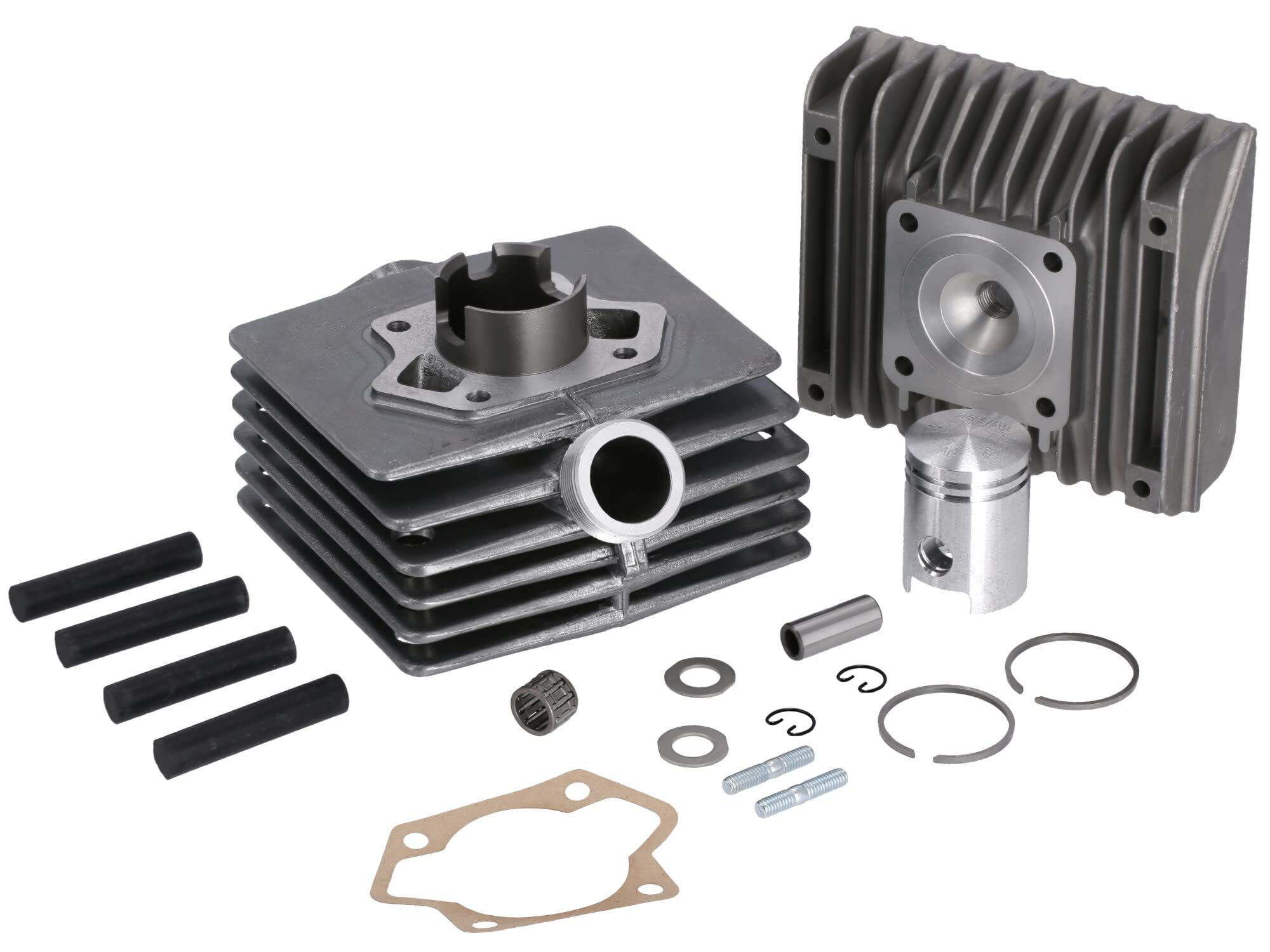 Set: 50ccm Zylinder, kugelpoliert, komplett mit Ø38mm-Kolben und Zylinderko