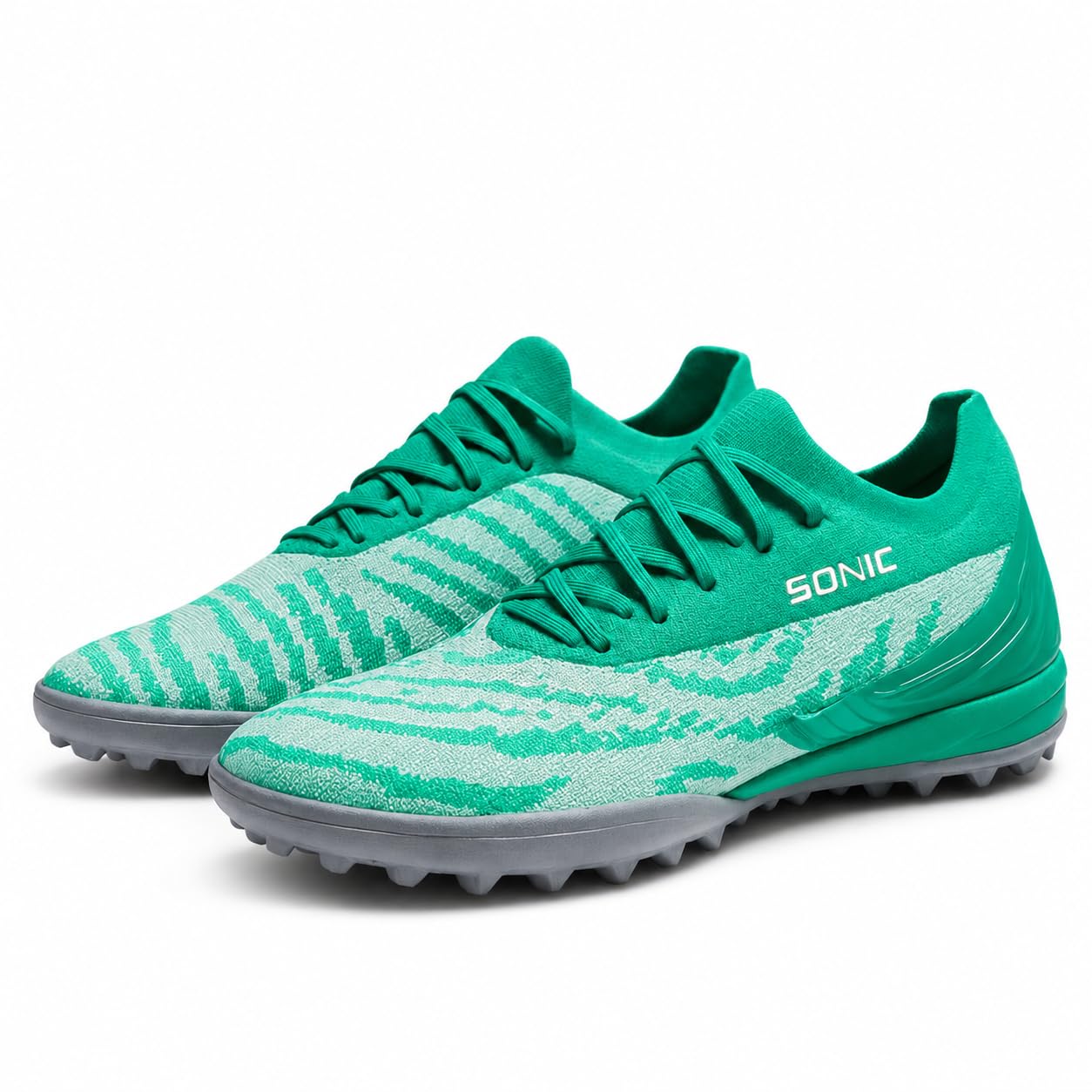 Sonic Turf Football Shoes for Men | Lightweight Football Studs with Knitting + TPU Upper & EVA Rubber Outsole | Non-Slip Turf Shoes for Hard & Grassy Surfaces-image-32