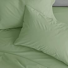 Catherine Lansfield Easy Iron Percale Standard Pillowcase Pair Sage Green