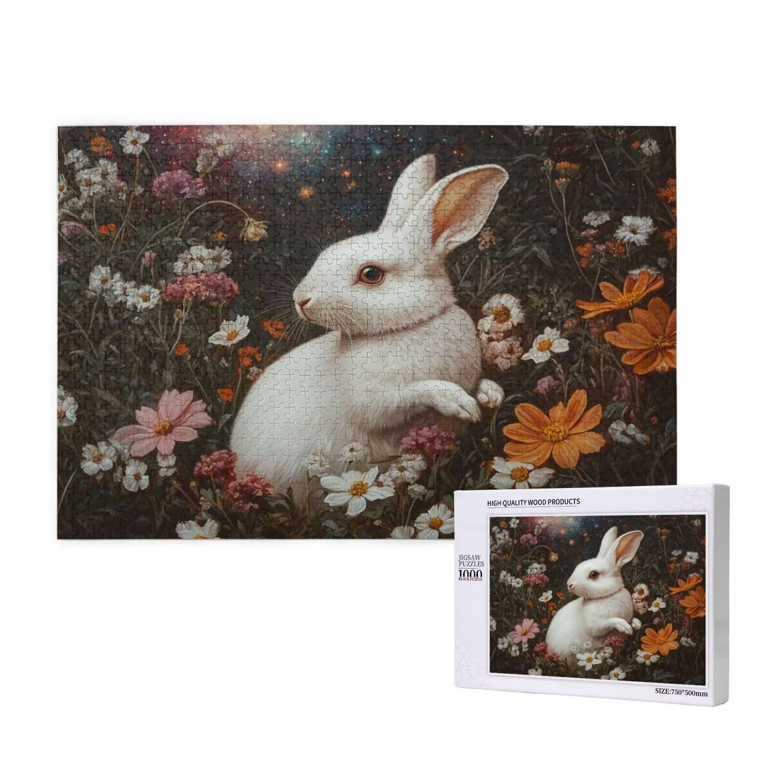 Puzzle królika dla dorosłych 5000, duże drewniane puzzle dla dorosłych, zabawne/trudne/niemożliwe/wymagające gry dekompresyjne, na urodziny dla kobiet i mężczyzn 2T-751