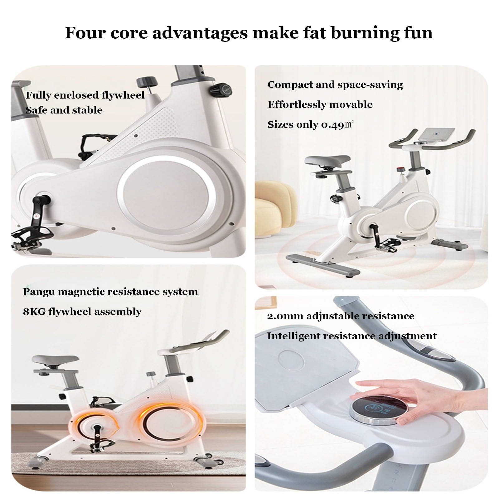 Rowery spiningowe do użytku domowego, cichy rower treningowy do siłowni, rower treningowy, sprzęt fitness do domu, do 120 kg, odpowiedni dla dorosłych czarny, 115 x 53 x 110 cm