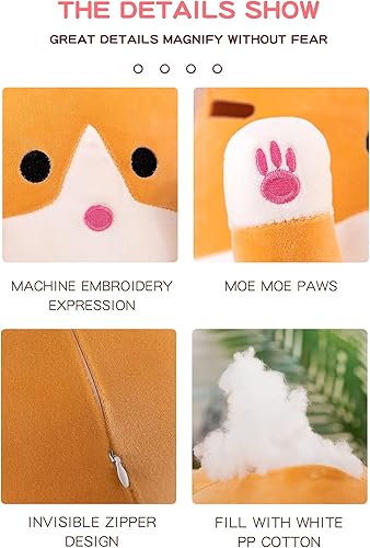 Vista 37 de Cat Soft Plush Pillow Cute Cat Body Pillow, Long Stuffed Cat Plush Cat Stuffed Animal Toy Kitten Long Throw Pillow Gift for Kids White