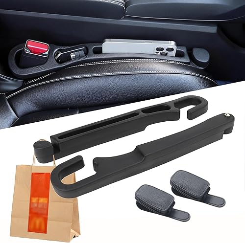 2 piezas de relleno de espacio para asiento de coche, receptor universal de consola para rellenar el espacio entre el asiento y la consola, evita