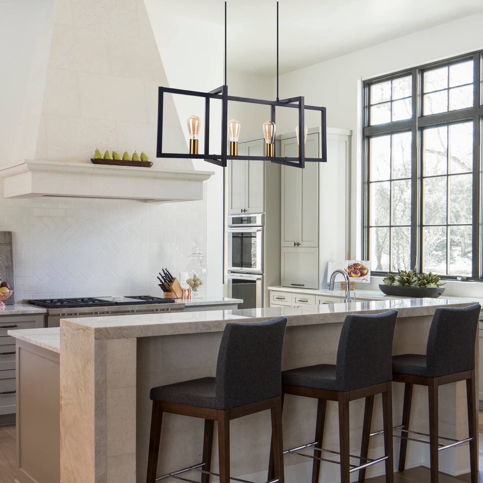 Lingkai Modern Kitchen Island Light 4-Light Pendant Lighting