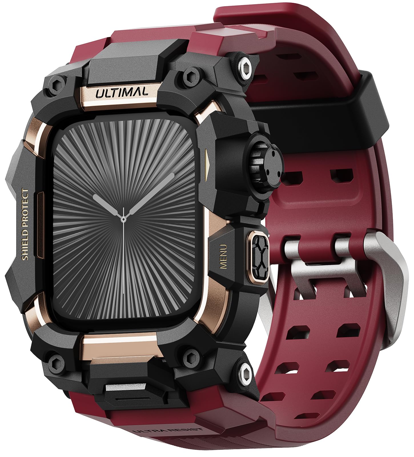 ULTIMAL Correa resistente para Apple Watch de 46 mm, compatible con Apple Watch Series 11/10, resistente a los golpes, ideal para hombres y mujeres, correa versátil para iWatch