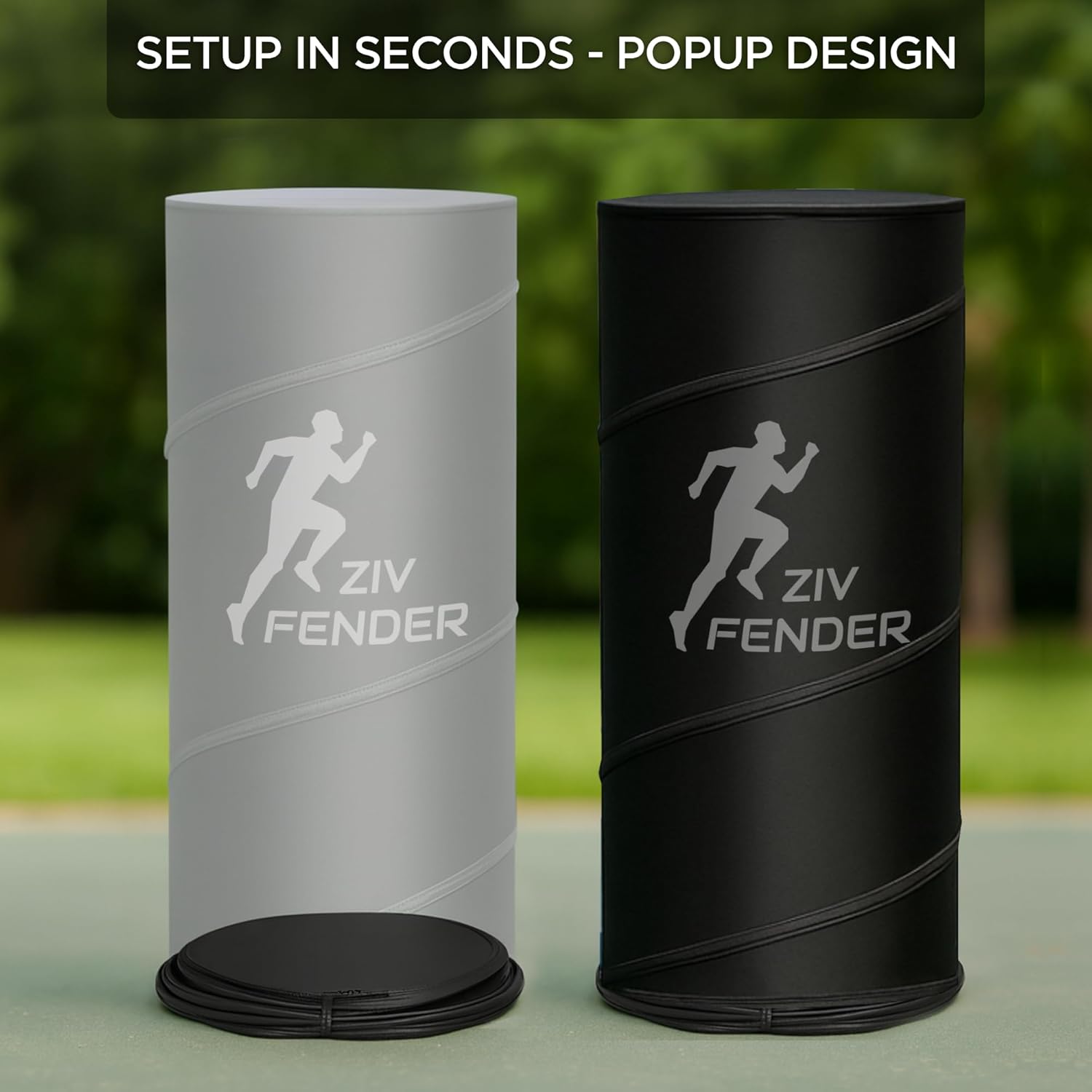 ZivPlay Pop Up Defender Soccer and Basketball Defender Dummy Practice Equipment for Defence Training Drills with Pop Up Barrels Sand Bags and Carry Bag Color Black