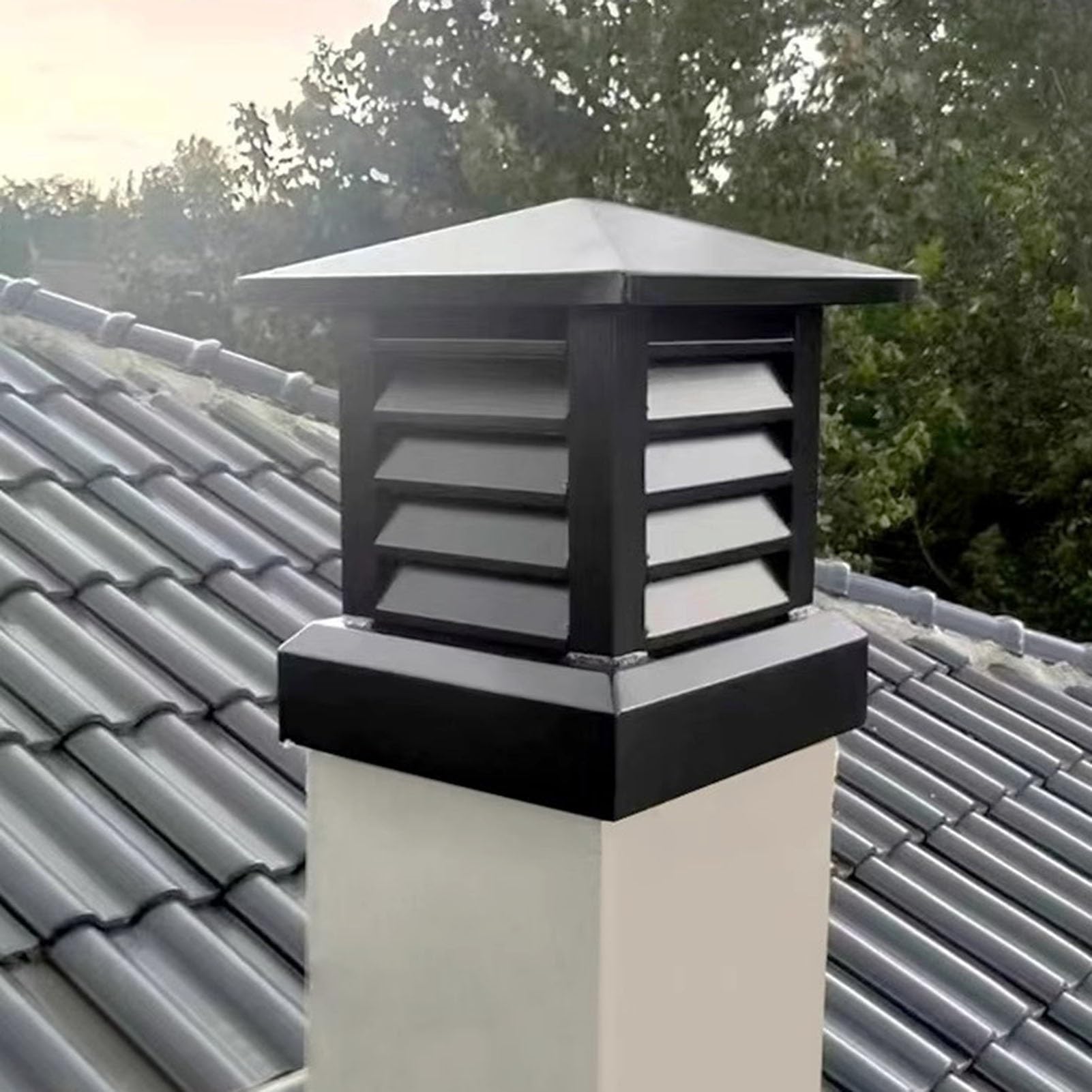GYEQXKT Chimney cap,Chimney Cowl and Cap for Fireplace and Roof Vent, Aluminum Alloy Construction, Weather-Resistant Design to Prevent Rain and Debris, Suitable for Outdoor Furnace and Chimney Flue