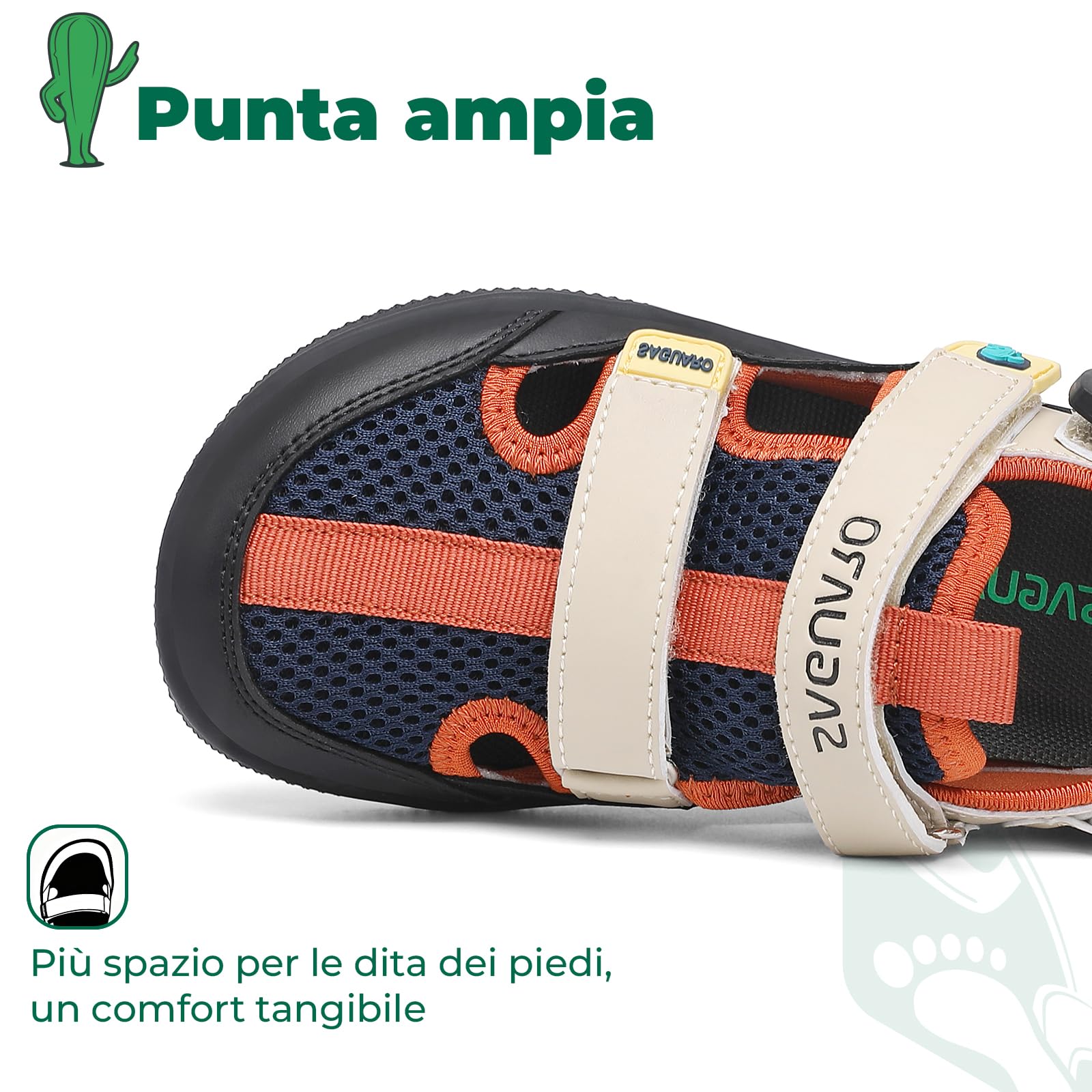 SAGUARO Sandali Bambino Estivi - Punta Chiusa & Leggeri & Punta Ampia, 25-36