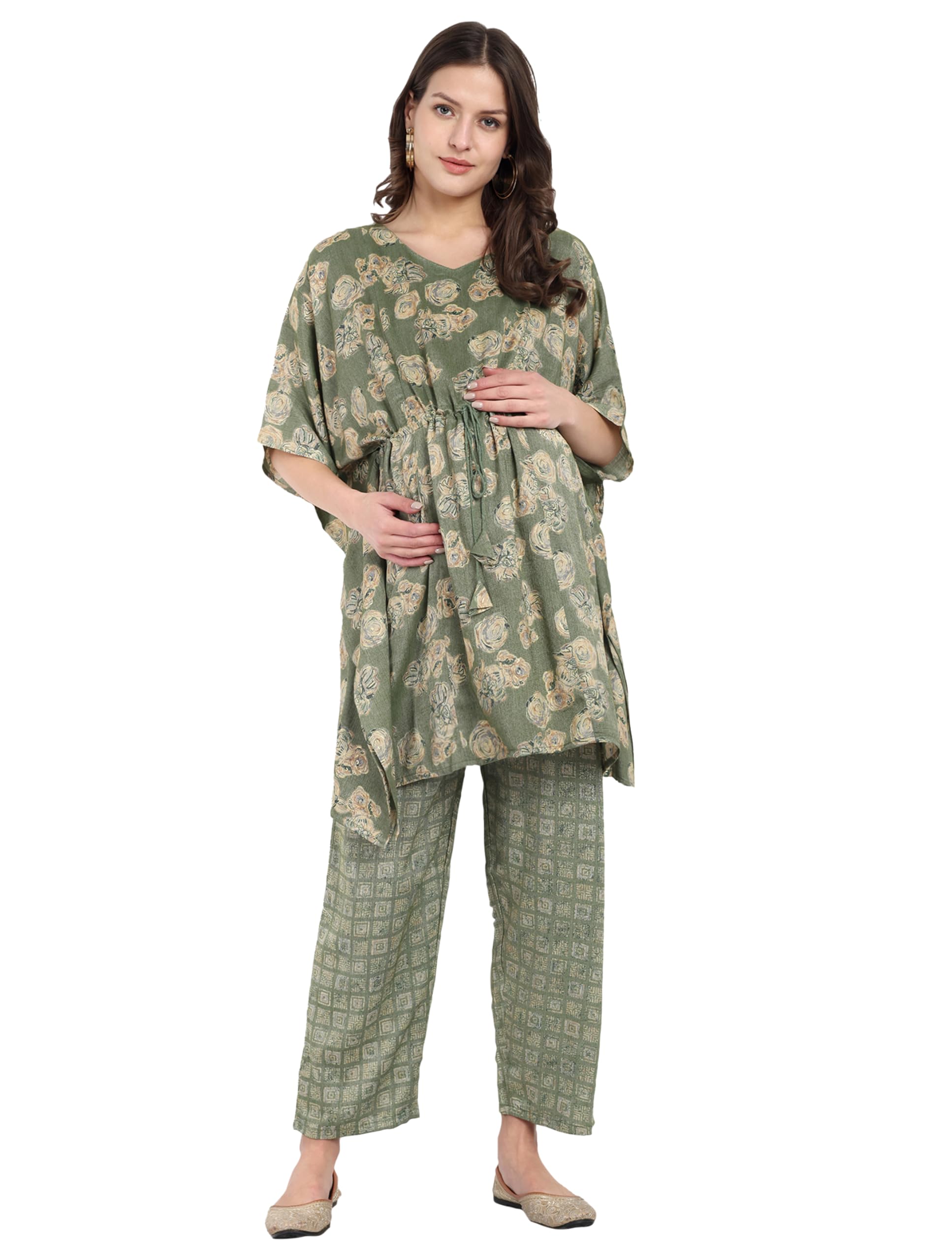 mamma's maternity � Women's Printed Maternity/Feeding/Nursing Kaftan Suit-picture-11