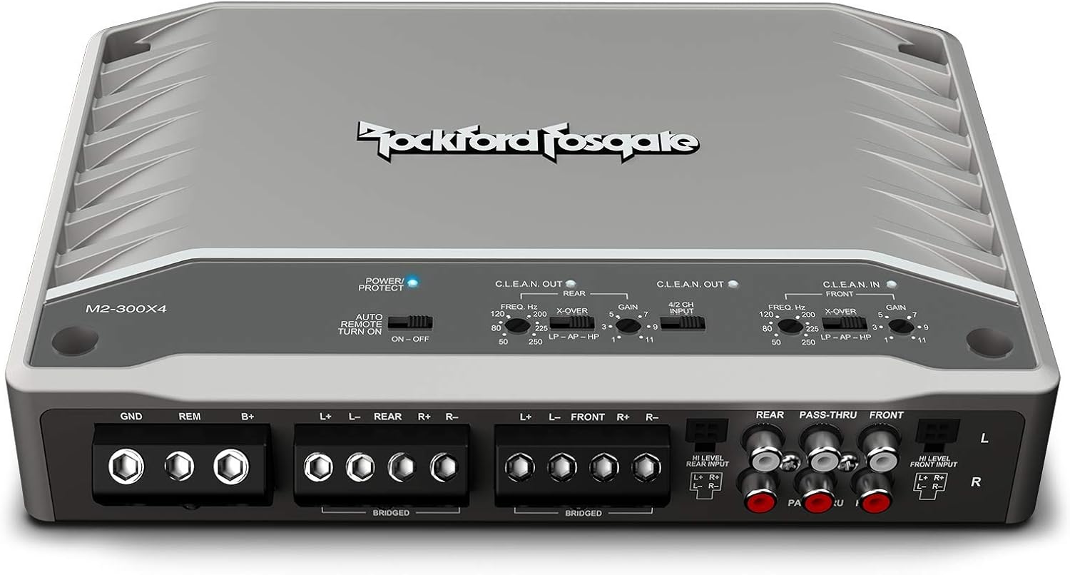 Rockford Fosgate M2-300X4 Marine 300-Watt 4-Channel Element Ready Amplifier