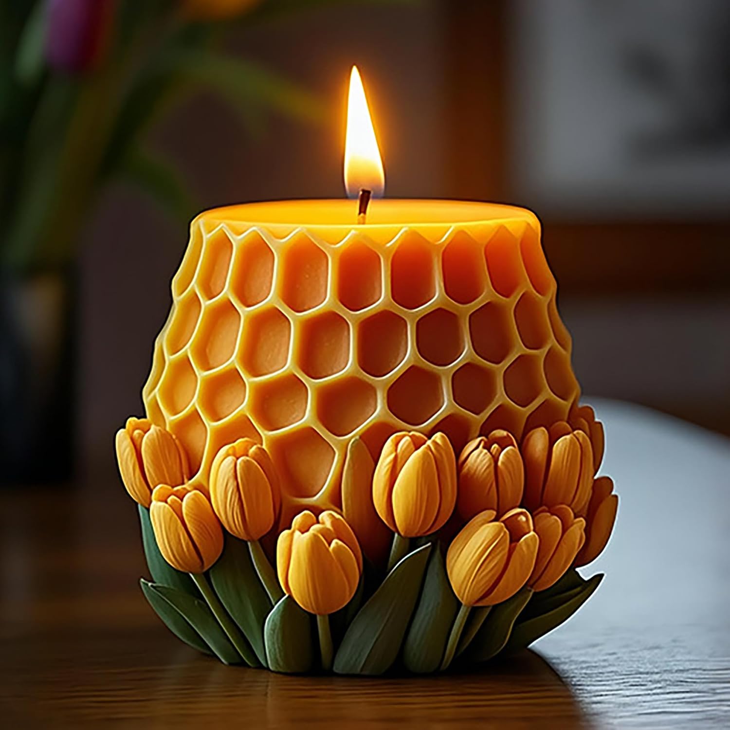 Wolf Animal Cylinder Molds Silicone Wave Spiral Candle Mold - Silicone Resin Casting Molds for Candle & Resin & Soap Craft Supplies