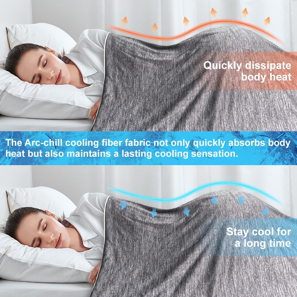 CZZZ Cooling Blanket Throw XL 50"x70" for Hot Sleepers