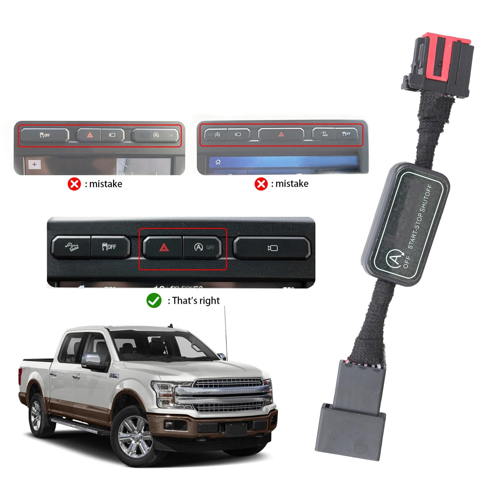 Avvia Stop Disattivatore Override Modulo Eliminatori Cancellatore Miglioramento Comfort di Guida Ottimizza il tuo dispositivo di risparmio di carburante per pendolari