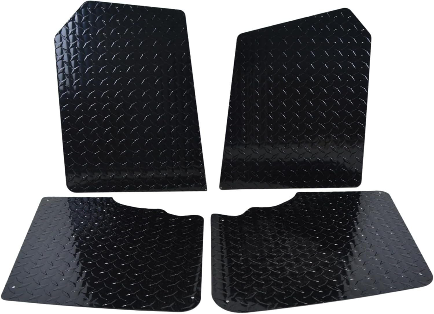 UTV Diamond Plate Floor Heavy Duty Aluminum Floor Boards Replacement for Polaris Ranger XP 800 Crew 2010 2011 2012 2013 2014 Silver