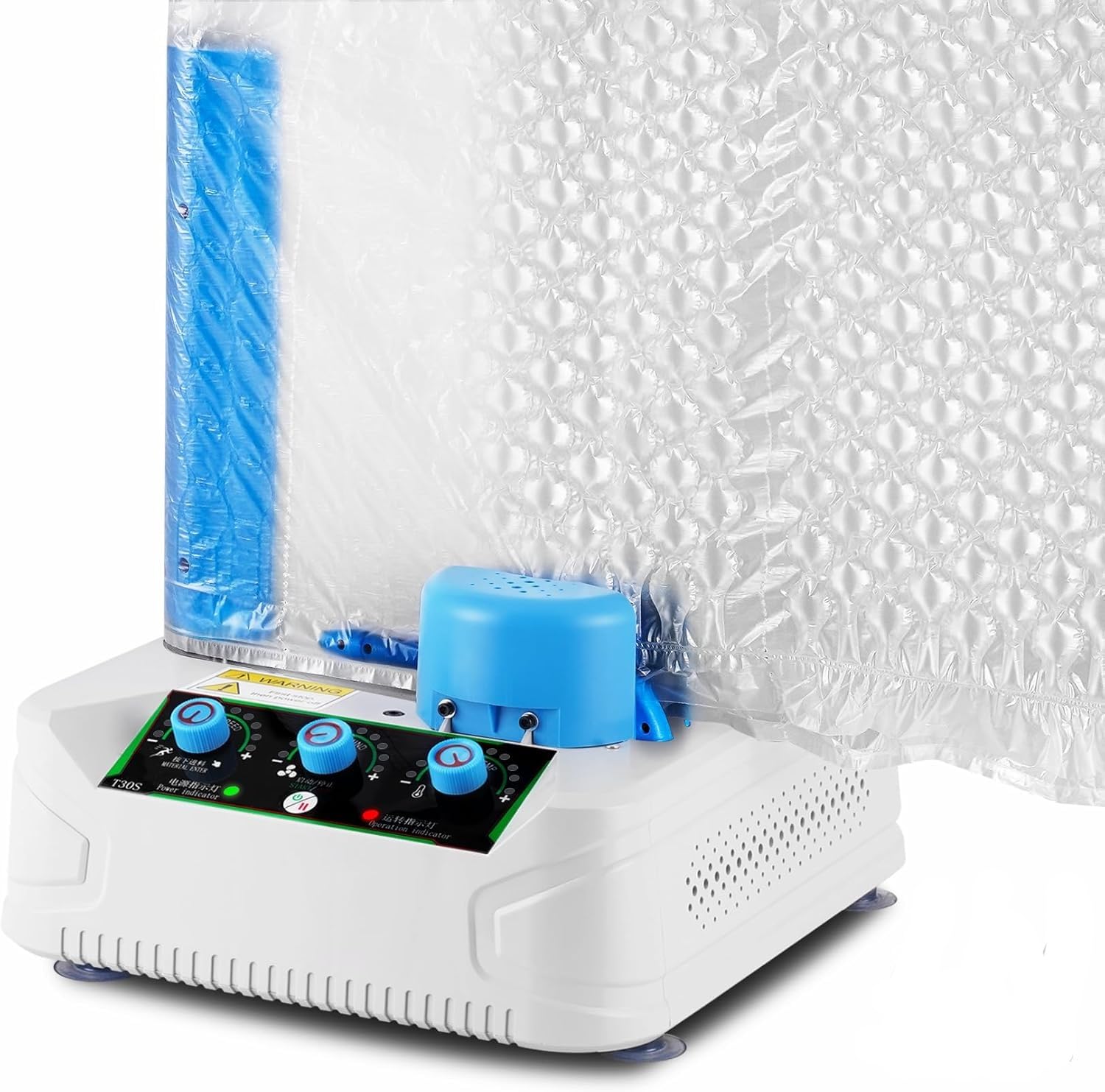 View 1 of ** PARTS ONLY NONFUNCTIONAL**
Saladulce Bubble Wrap Machine - 300L/min Air Cushion Machine, 32ft/min High-Efficiency Air Pillow Maker for Shipping & Packaging Supplies + 164ft Air Cushion Film 110V