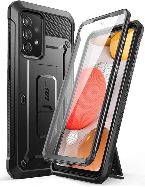 SUPCASE Unicorn Beetle Pro Outdoor 360 Degree Protective Cover with Integrated Screen Protector Phone Bumper Case for Samsung Galaxy A52/A52s 5G Mobile, Black