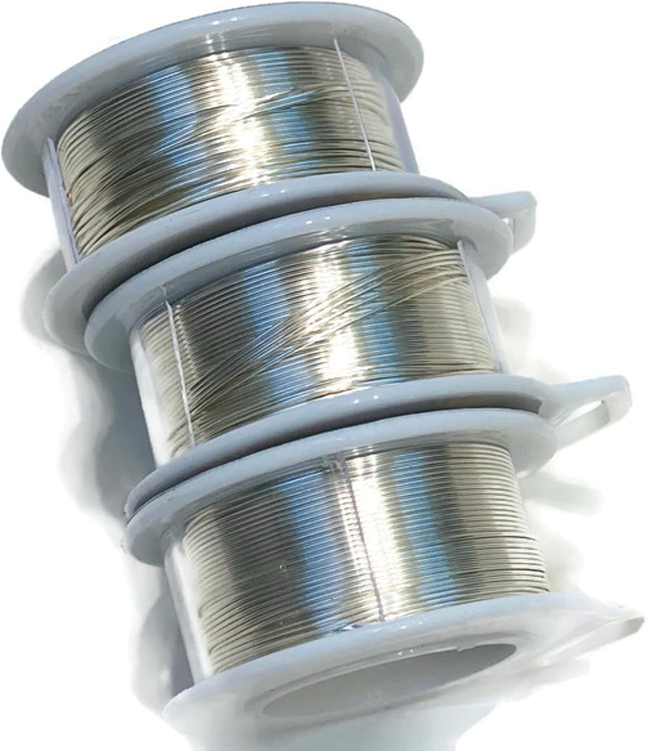 Generic 24 Gauge Jewelry Wire, Craft Wire Tarnish Resistant Copper Wire Silver Jewelry Making Supplies and Crafting Earrings Bracelets Necklaces 0.5mm Silver