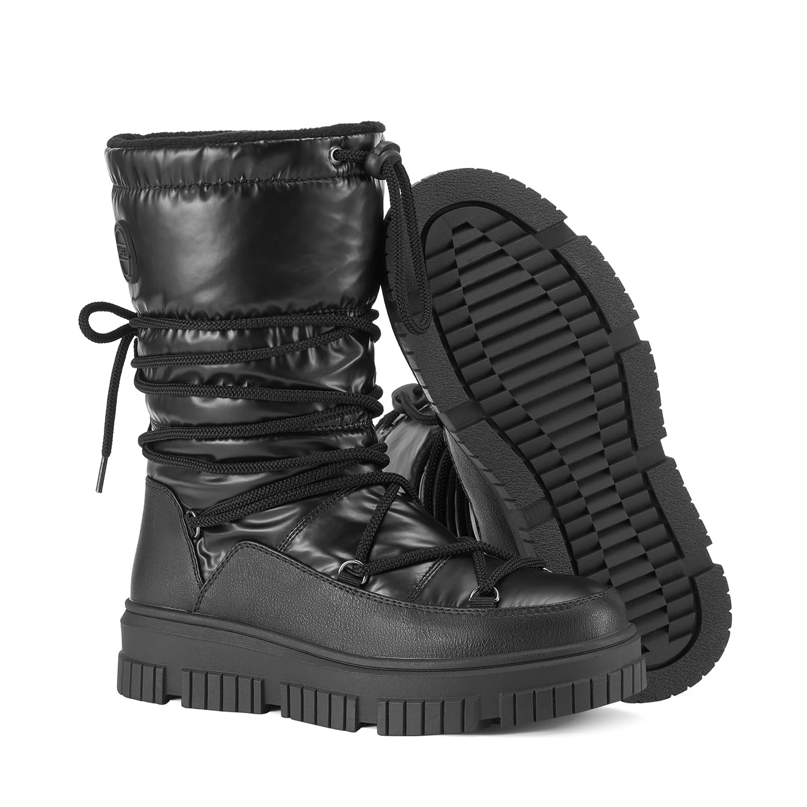 HISEA Snow Boots for Women Waterproof Warm Fleece Lined Rain Boots for Winter Ski Cold Weather
