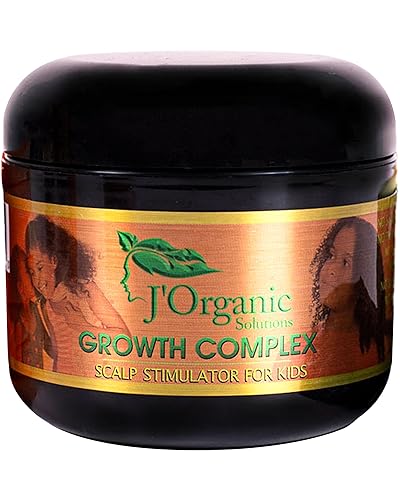 J'Organic Solutions Estimulador natural del crecimiento del cabello para niños (grasa capilar) con lanolina, aceite de almendras dulces y aceite de