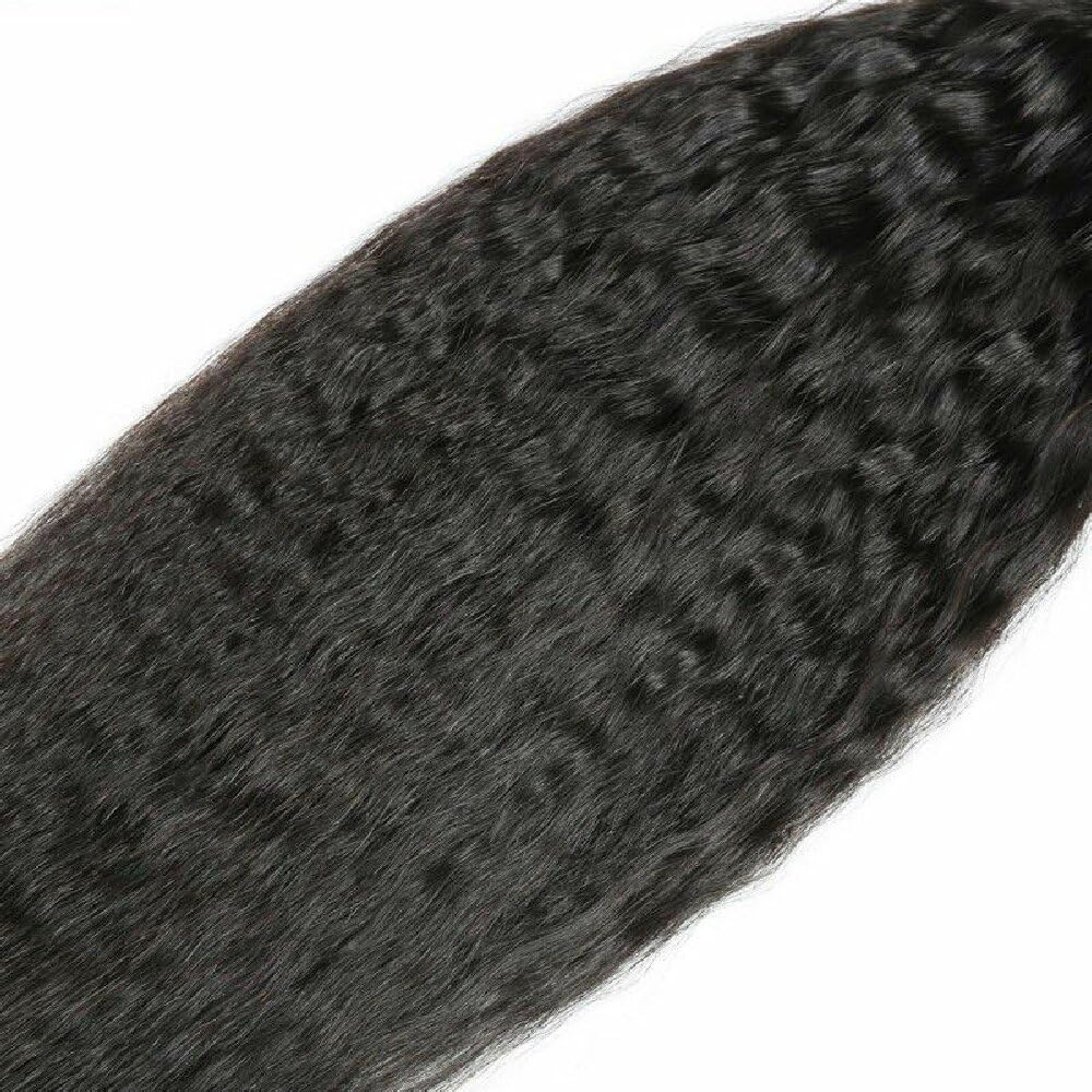 Cabello Natural Humano pelo humano natural brasileña yaki cabello humano Color negro natural natural kinky straight Human hair Bundles for women Total 300g 18 18 18 pulgadas