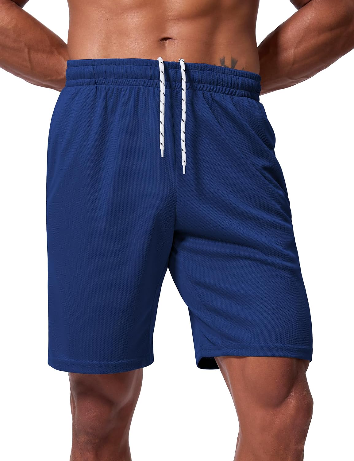 Men's Athletic Shorts 9 Inch Inseam - Quick Dry Mesh Basketball Shorts Men, Lightweight Mens Gym Running Shorts image 4