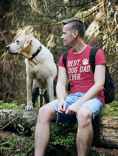 Miniatura 3 de Camiseta divertida con texto en inglés "Best Dog Dad Ever" para el Día del Padre