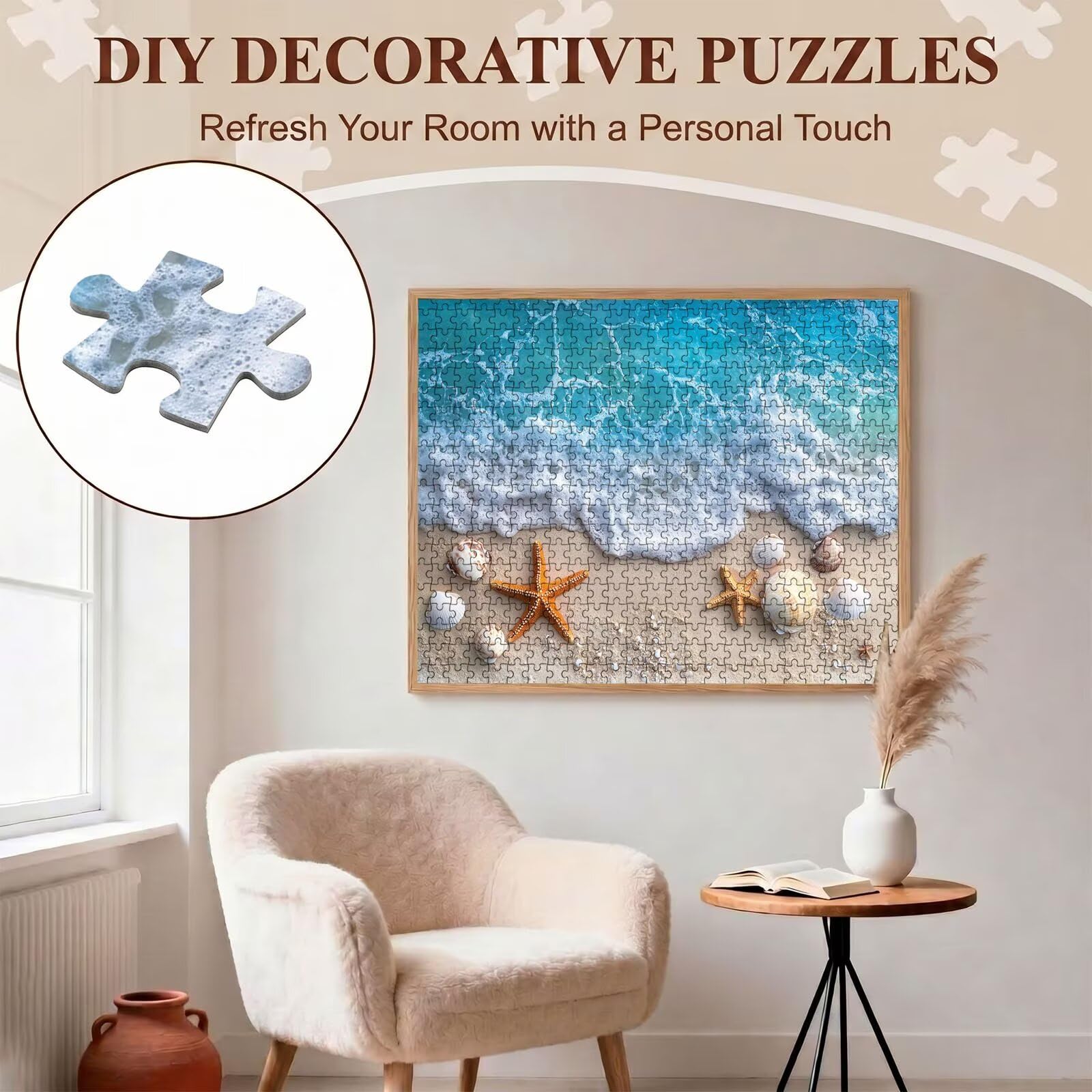 spiaggia onde-2 Puzzle 6000 Pezzi per Adulti, Puzzle in Legno - Collezione Classica con Poster Incluso - Sfida di Concentrazione e Passatempo Antistress, Gioco per Famiglia, 179 x 105 cm f0-871