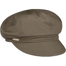 Seeberger Azalee Newsboy Cap Women Khaki One Size
