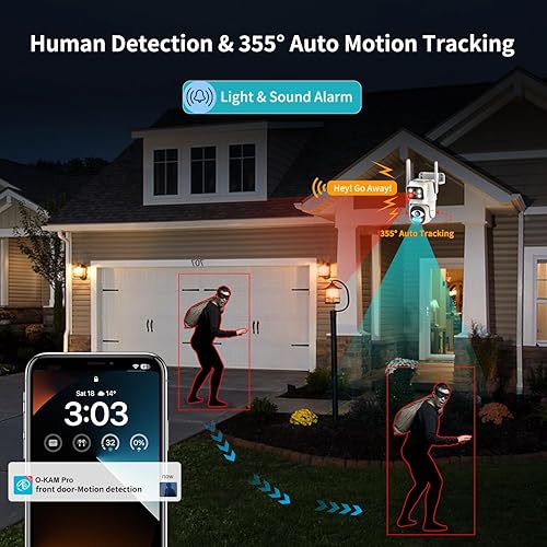 Miniatura 3 de Cámaras para seguridad en el hogar con doble lente, cámara de seguridad exterior 2.4G5G, cámara WiFi para seguridad del hogar, visión nocturna a