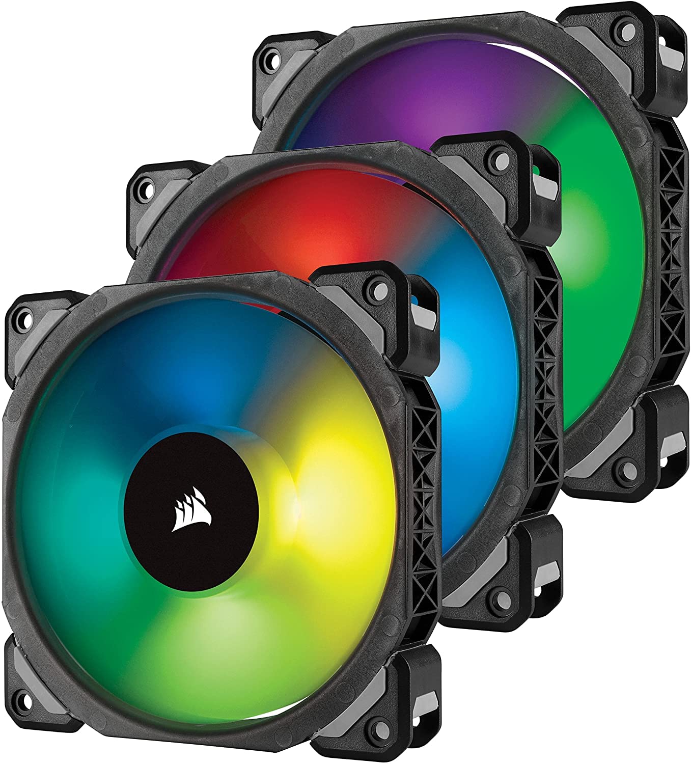 Corsair ML120 PRO 120mm Premium Magnetic Levitation RGB LED PWM 3 Pack (Renewed)