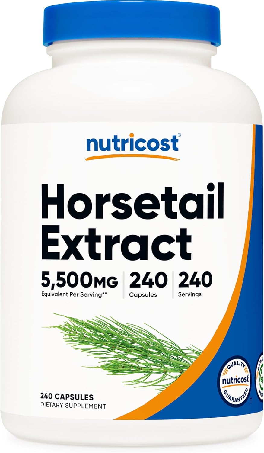 Nutricost Horsetail Extract Capsules (5,500 MG Equivalent Per Serving, 240 Servings) – Non GMO, Vegan