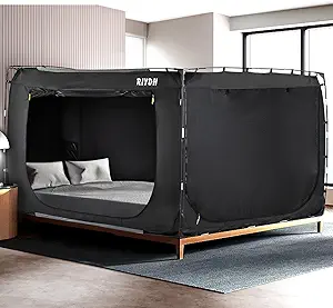 Bed Tent Bed Canopy Queen Size Tents for Adult and Kids- Original Design Portable Dream Tent Indoor Sleeping Tents 80% Blackout with 3 Doors Breathable Big Space Tents