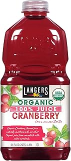 Langers 100% Organic Juice, Cranberry, 64 Ounce (Pack of 8)