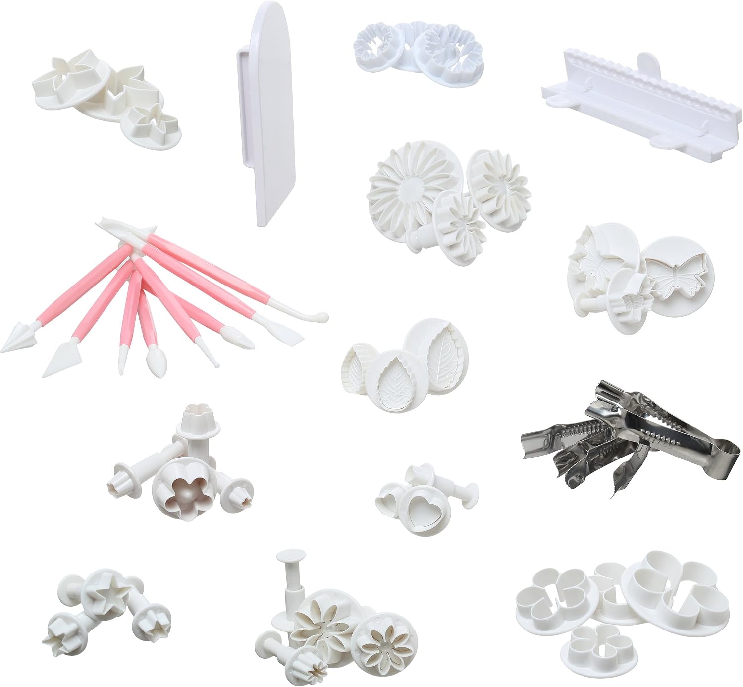 Levivo Cake Decoration Set, White, 19 x 18.5 x 9.5 cm