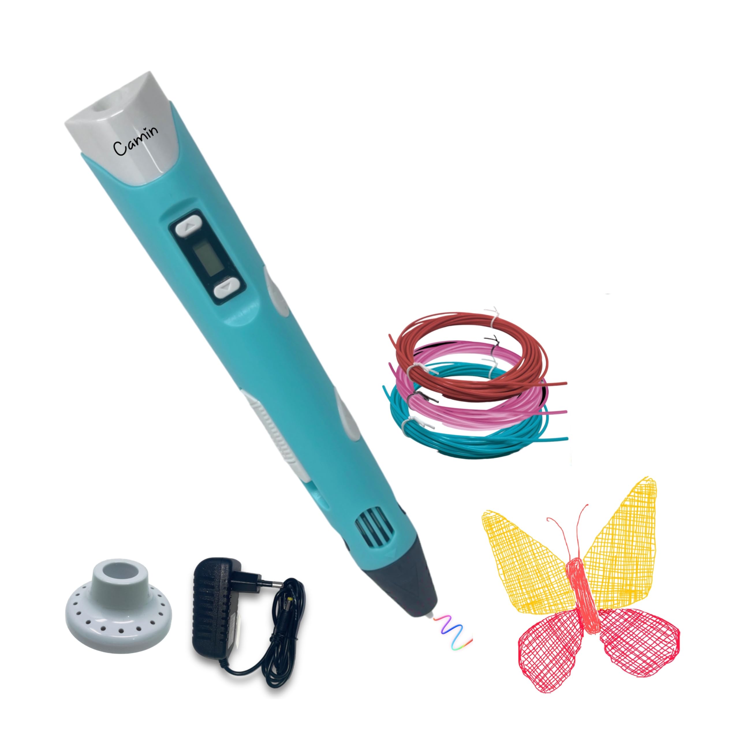 Camin 3D Pen | 3D Pen for Kids | 3D Pen with Adapter | 3D Printer Pen and Filaments | 3D Pen Set with PLA Filament Included - Ready to Create (Pink 20in1 PLA 5m) (B0CHXRJ7YZ) Amazon Price History, Amazon Price Tracker