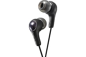 JVC Gummy In-Ear Earbuds: Wired Earphones for School with Powerful Sound