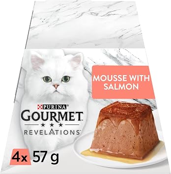 GOURMET Revelations Mousse Salmon Wet Cat Food 4x57g Pack of 6