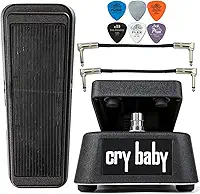 Tonebird Kit de Efeitos com Pedal Wah Dunlop Original Crybaby Gcb95 Standard, 2 Cabos Patch e 6 Palhetas Dunlop.