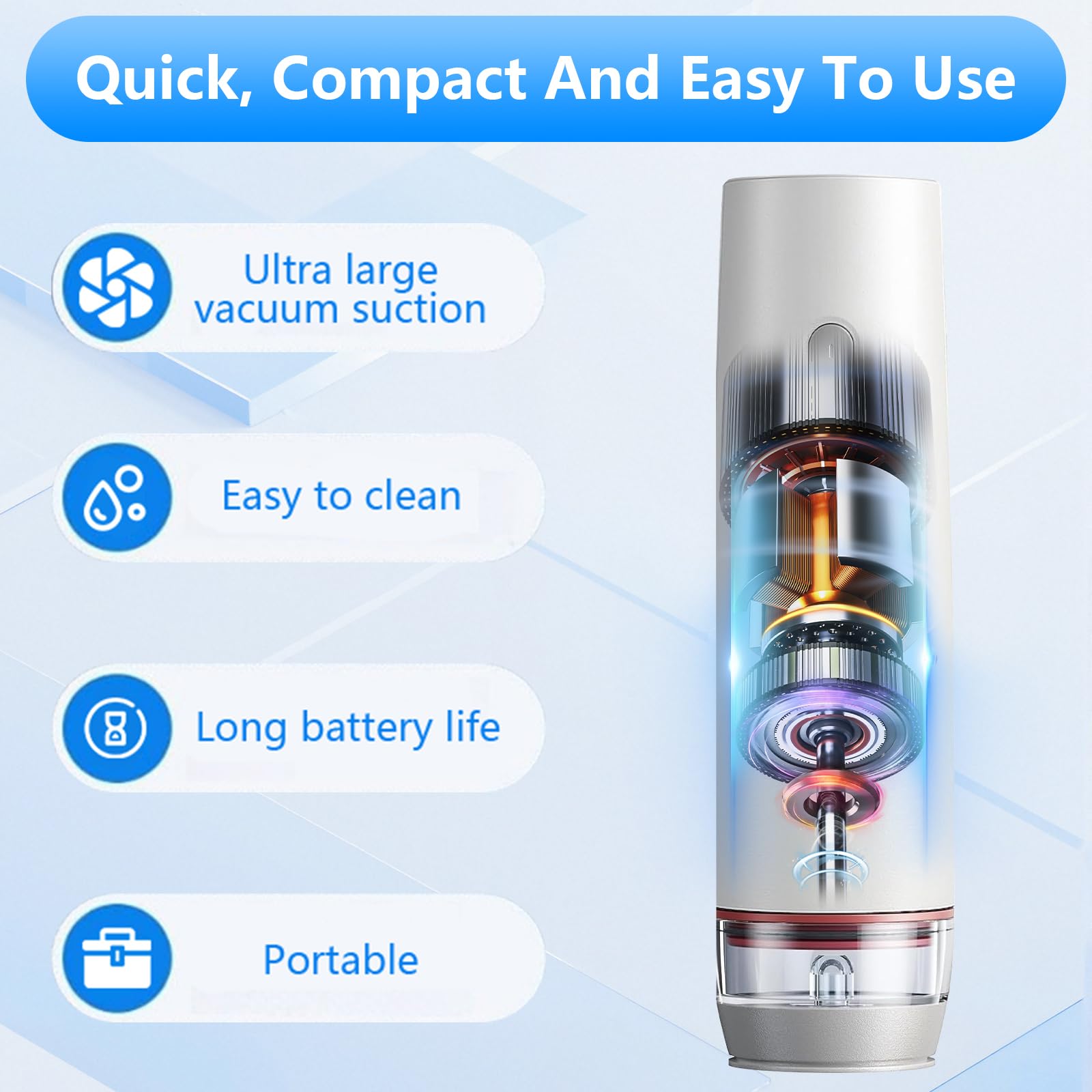Macchina Per Sottovuoto, Macchina Per Sottovuoto Con 30 Sacchetti Portatile Stick Per Sottovuoto Ricaricabile Cavo Ricarica USB Portatile E Compatta Ermetica Sigillatrice Per Alimenti A Prova Aroma