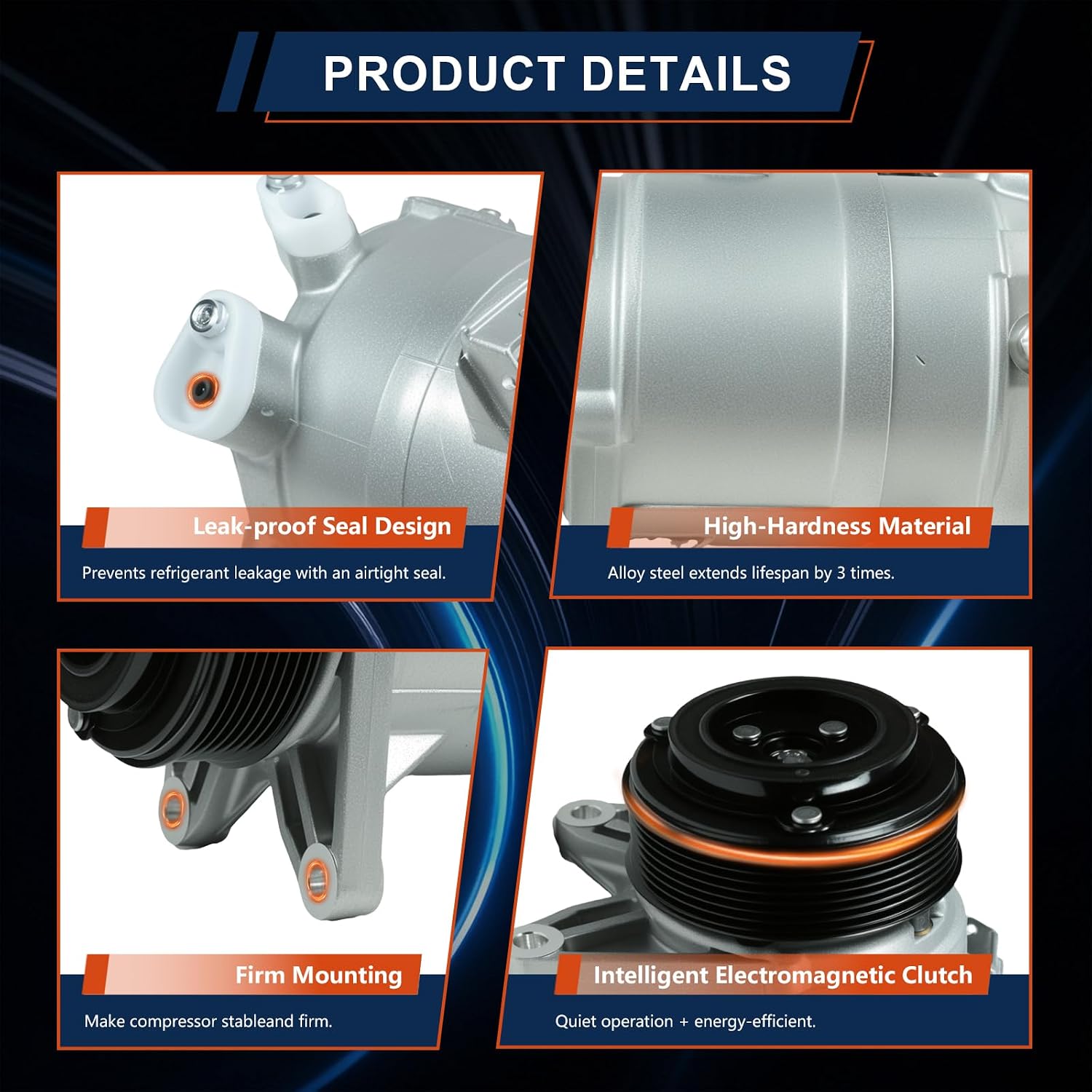 CO 11319C Air Conditioner A/C Compressor Compatible with 2009-2014 Nissan Murano V6 3.5L, 2008-2014 Maxima, 2013-2015 Pathfinder, 2014-2015 Infiniti QX60 Replacement # 92600-1JA0A, 67671, 68671