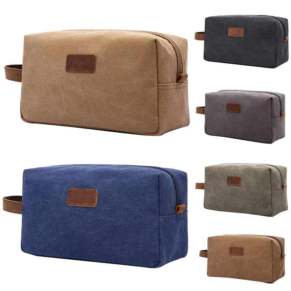 Borsa da Toilette retrò da Uomo, Kit da Viaggio per la rasatura, Borse per Cosmetici e Trucco, Organizer, Borsa da Toilette in Tela